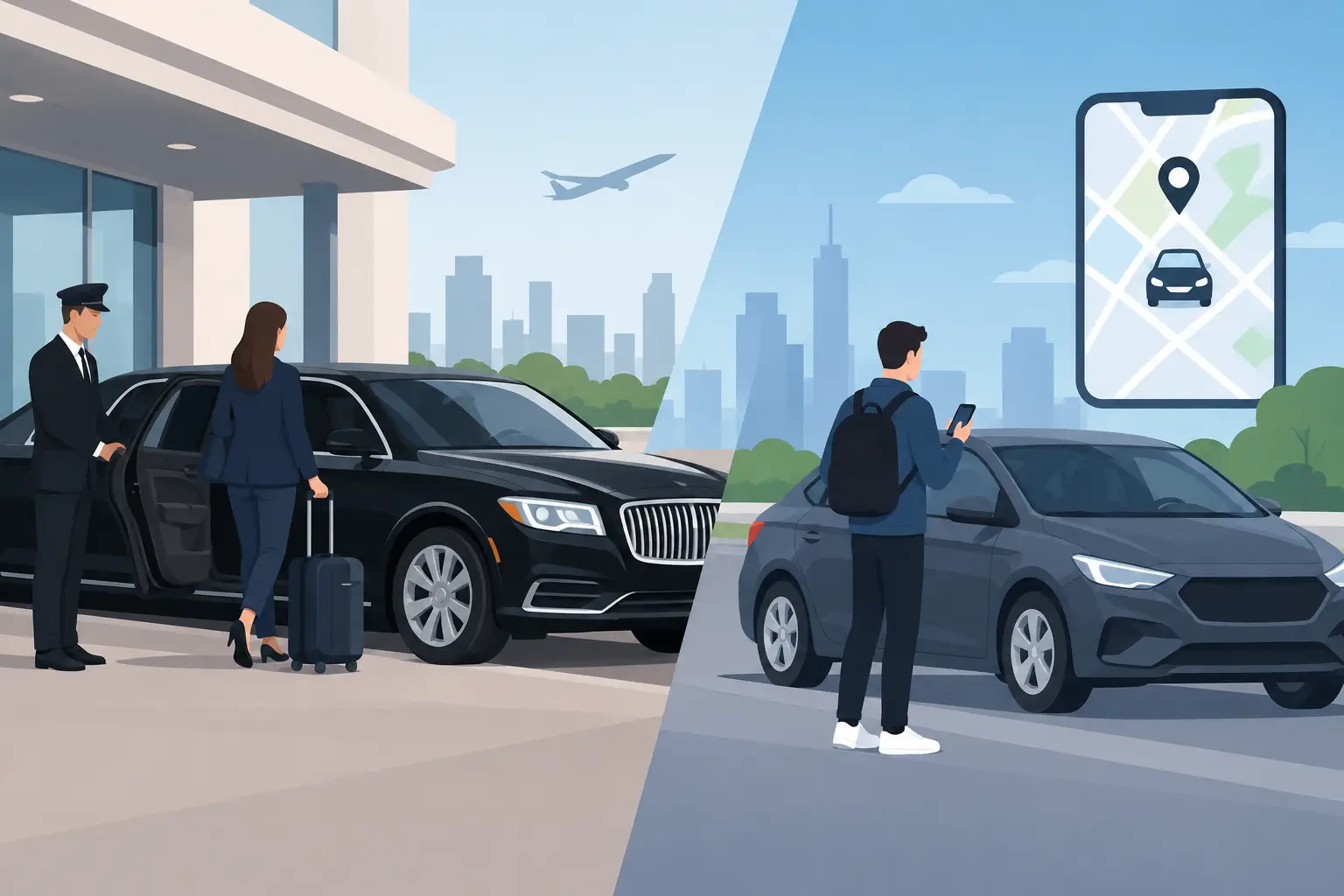 Limousine Versus Rideshare Service for Travel